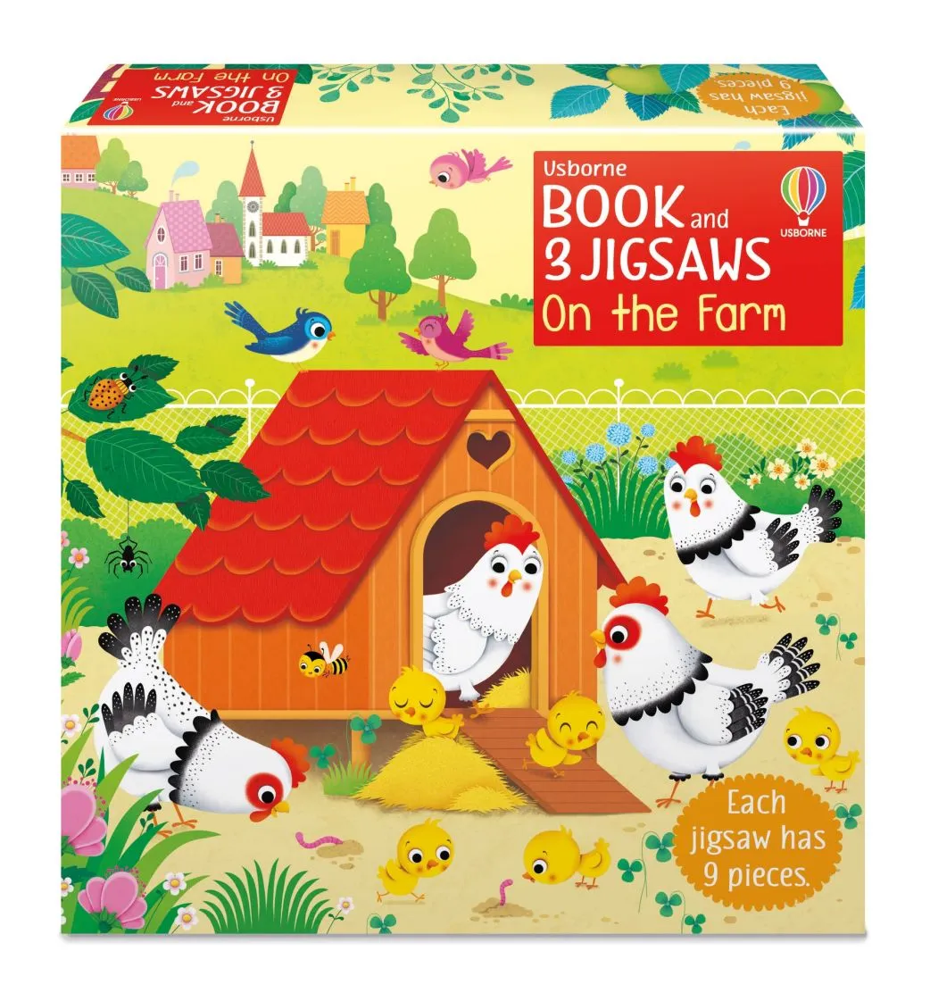 Book and 3 Jigsaws: On the Farm