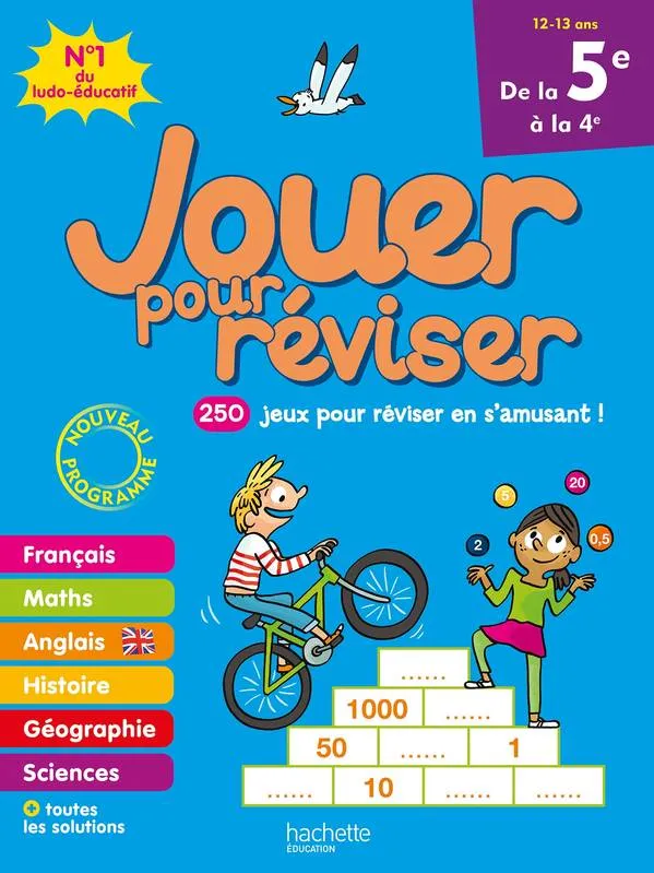 JOUER POUR RÉVISER - DE LA 5E À LA 4E 12-13 ANS - CAHIER DE VACANCES 2020