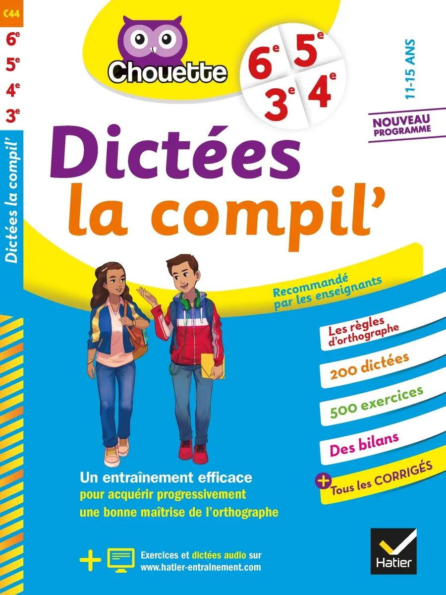 """DICTÉES LA COMPIL' 6E, 5E, 4E, 3E"""