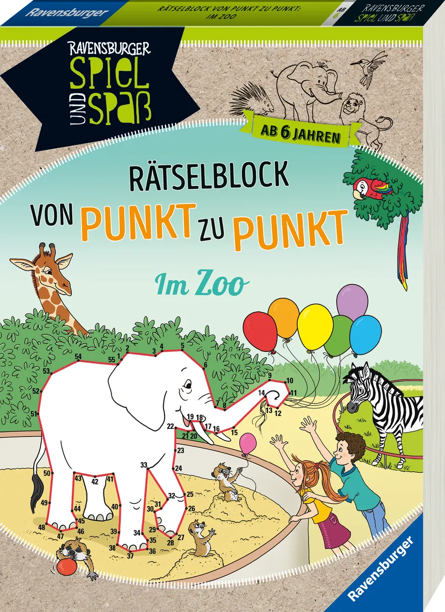 Rätselblock von Punkt zu Punkt: Im Zoo