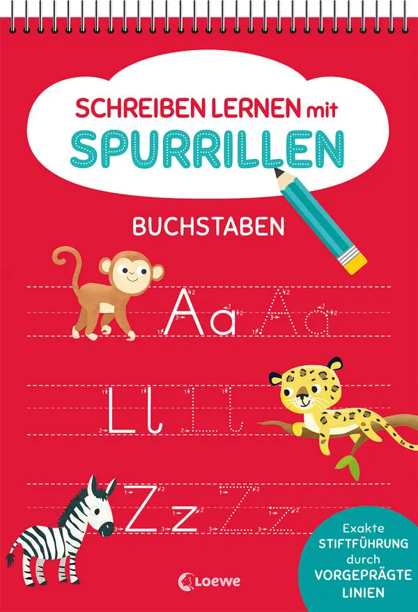 Schreiben lernen mit Spurrillen - Buchstaben
