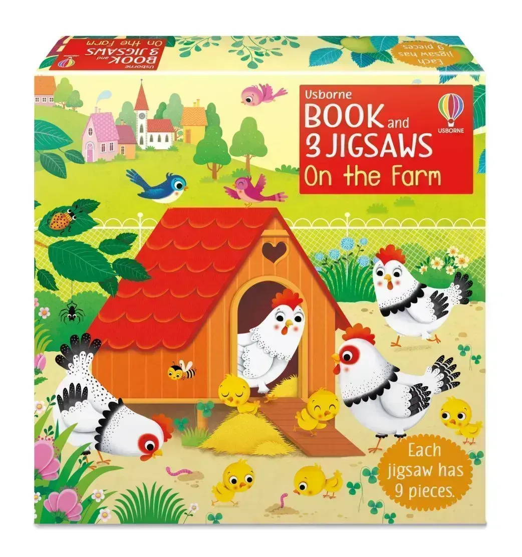 Book and 3 Jigsaws: On the Farm