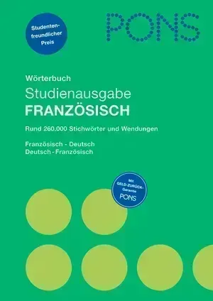 PONS Wörterbuch Studienausg. Französisch f. Schule & Studium f. Rheinland-Pfalz