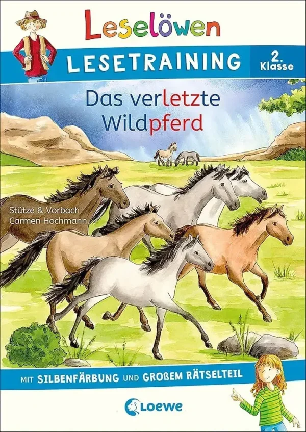 Leselöwen Lesetraining 2. Klasse - Das verletzte Wildpferd