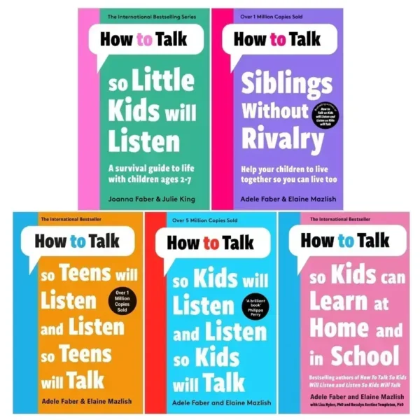 How to Talk Series 5 Books Set By Adele Faber &amp; Elaine Mazlish - Non Fiction