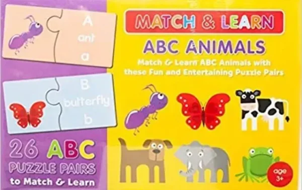 MATCH &amp; LEARN BOX ABC ANIMALS