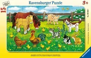 Bauernhoftiere auf der Wiese Puzzle