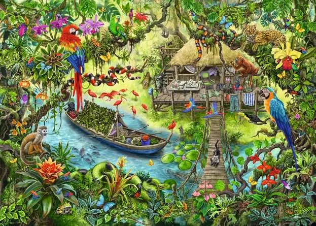 Kinderpuzzle mit 368 Teilen – Dschungelreise - Image 2