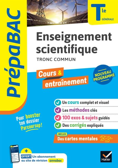 Prépabac - Enseignement scientifique Tle générale - Bac 2026: cours, méthodes & entraînement (programme de Terminale)