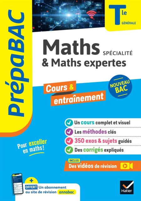 Prépabac - Maths (spécialité) & Maths expertes (option) Tle générale - Bac 2026: cours, méthodes & sujets corrigés (programme de Terminale)