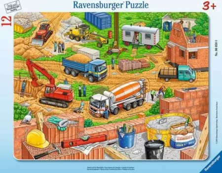 Kinderpuzzle, 12 Teile – Arbeiten auf der Baustelle