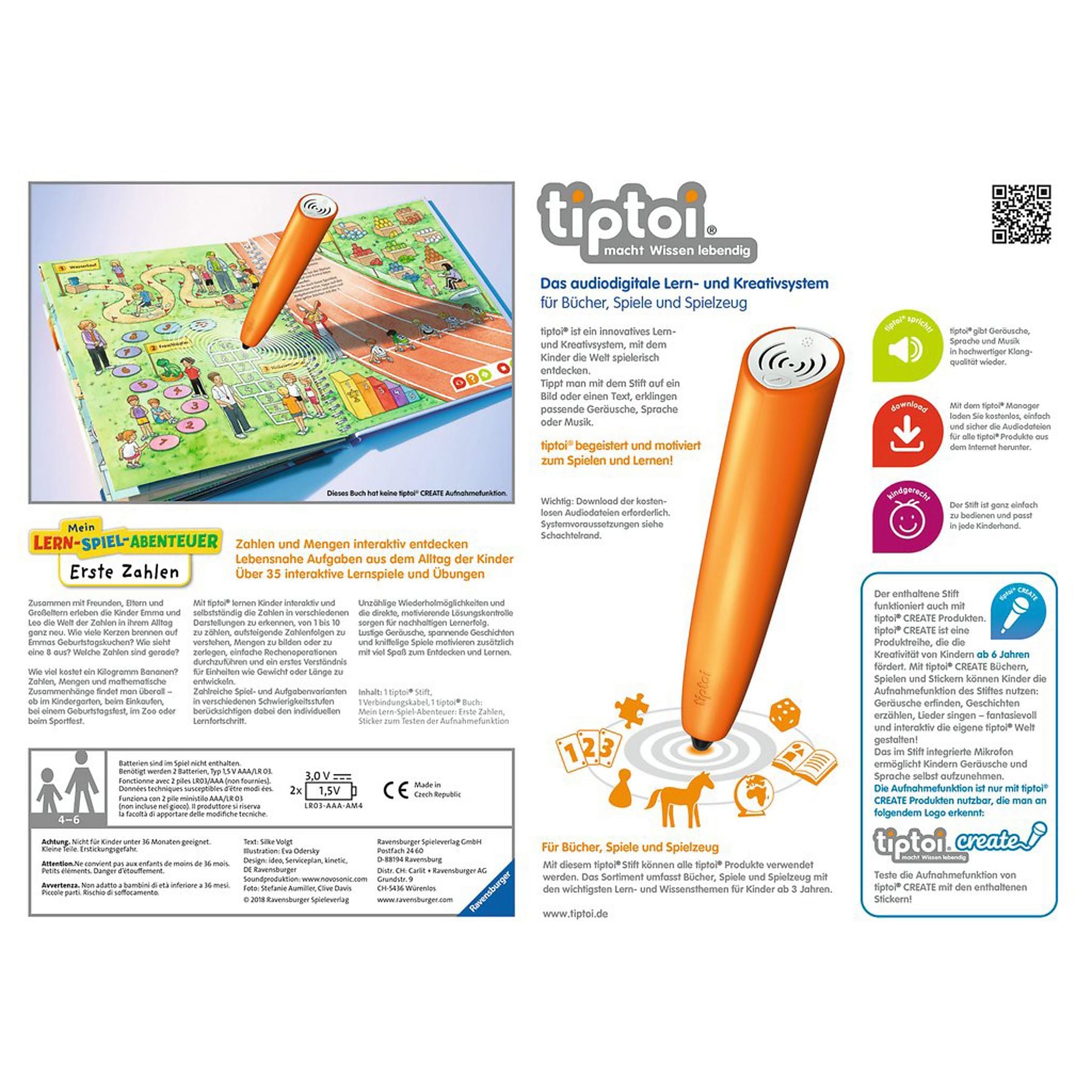 Starter-Set: Stift und Erste Zahlen-Buch tiptoi Stift Mehrfarbig - Image 2