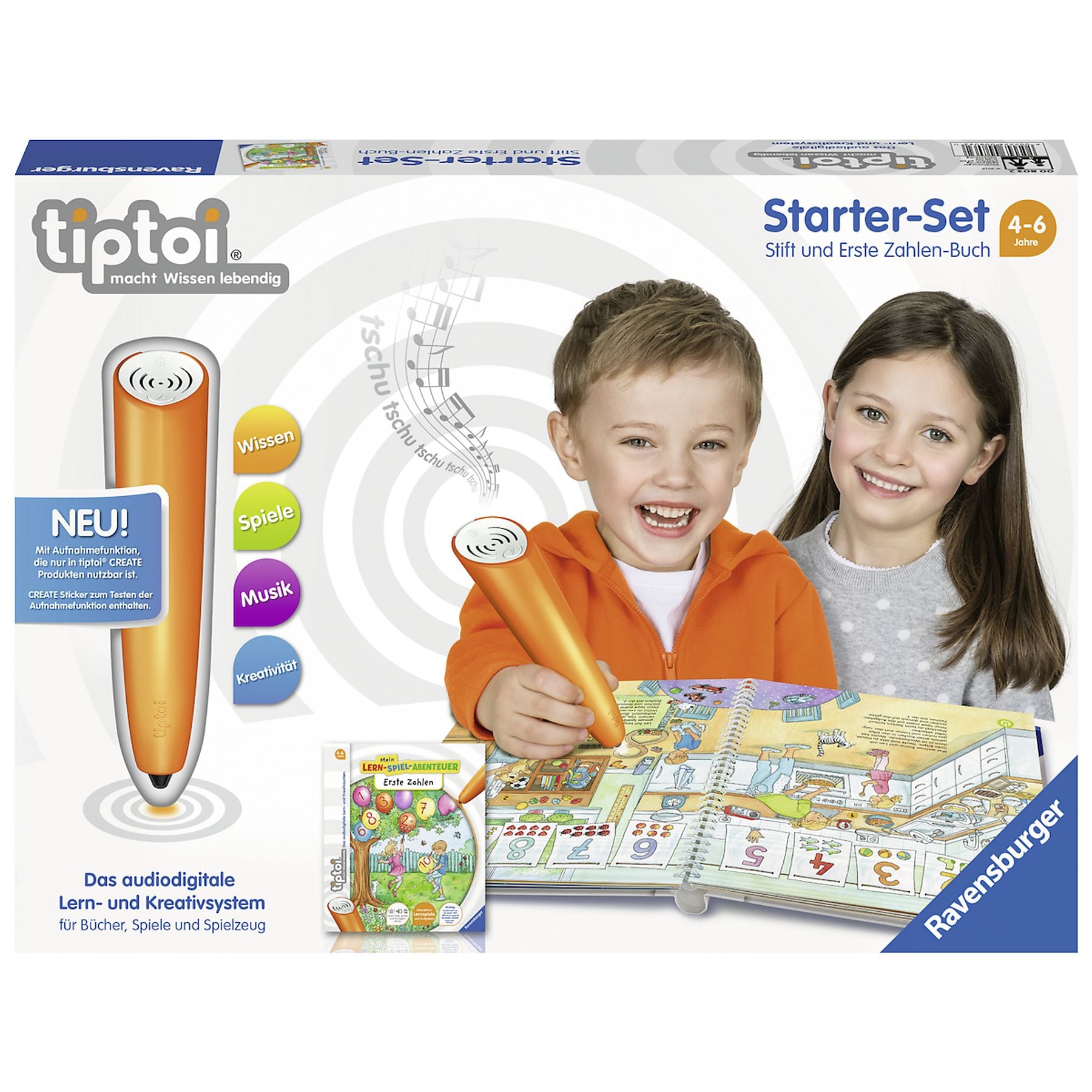 Starter-Set: Stift und Erste Zahlen-Buch tiptoi Stift Mehrfarbig