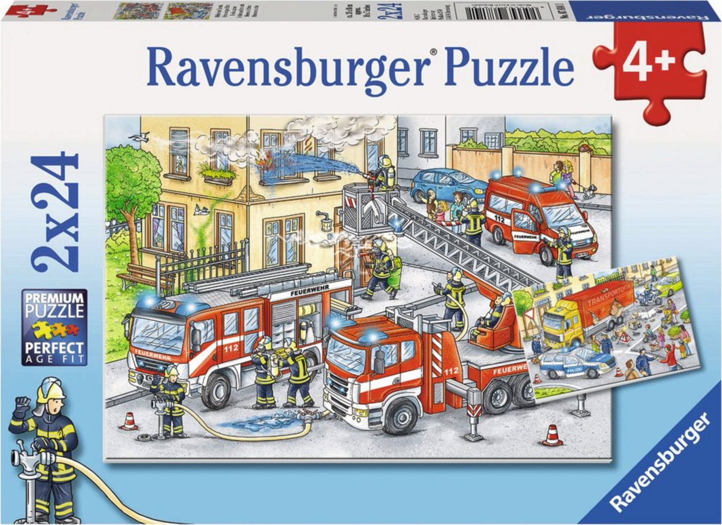 Kinderpuzzle 2x24 Teile - Bei der Feuerwehr