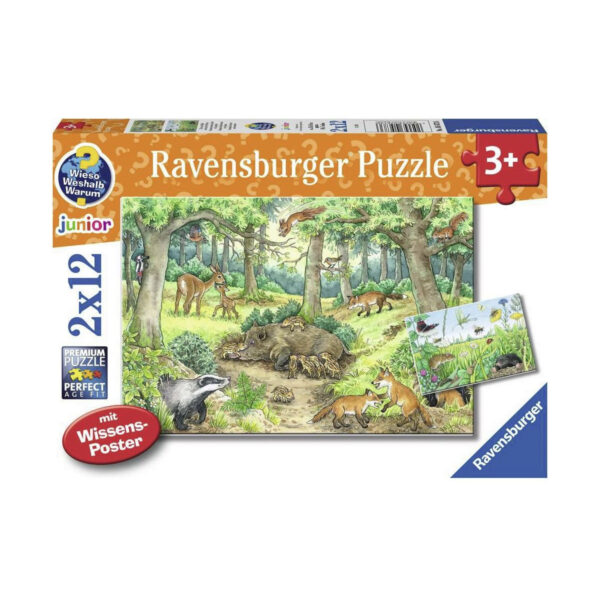 Ravensburger - Wieso? Weshalb? Warum? Tiere im Wald und auf der Wiese, 12 Teile Ravensburger