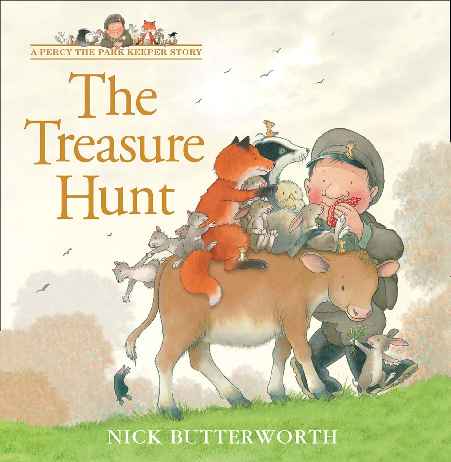 Percy the Park Keeper 6 Books Collection Set by Nick Butterworth (One Snowy Night, After The Storm, Rescue Party, Secret Path, Treasure Hunt & Percy's Bumpy Ride) - Image 6