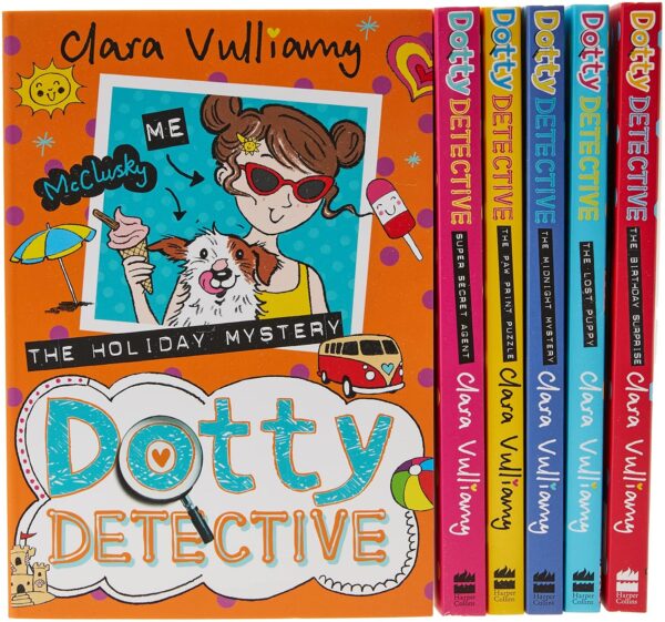 Dotty Detective Collection Clara Vulliamy 6 Books Set (Dotty Detective, the Paw Print Puzzle, Midnight Mystery, The Lost Puppy, The Birthday Surprise)